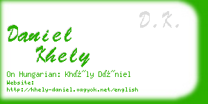 daniel khely business card